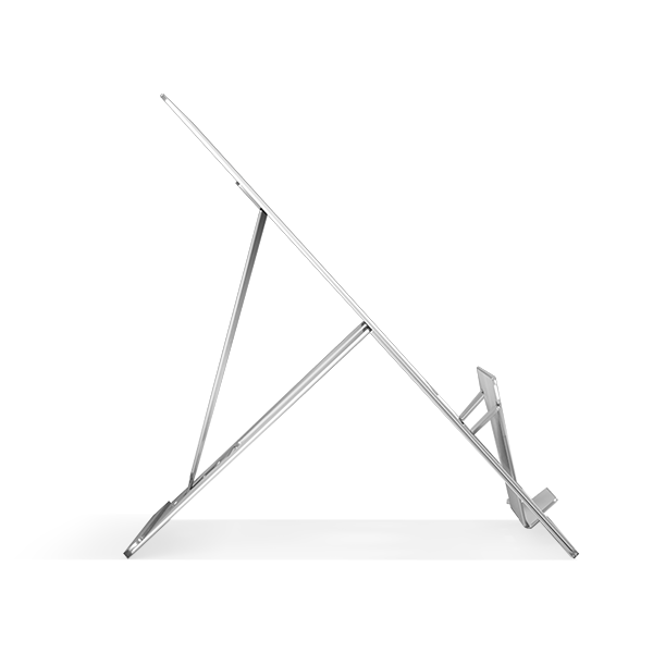 side image of the Standivarius Oryx evo D laptop stand to show how thin it us