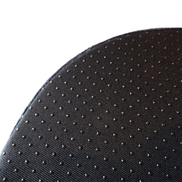 close up of the Standivarius WFH Comfort Cushion's black velour cover