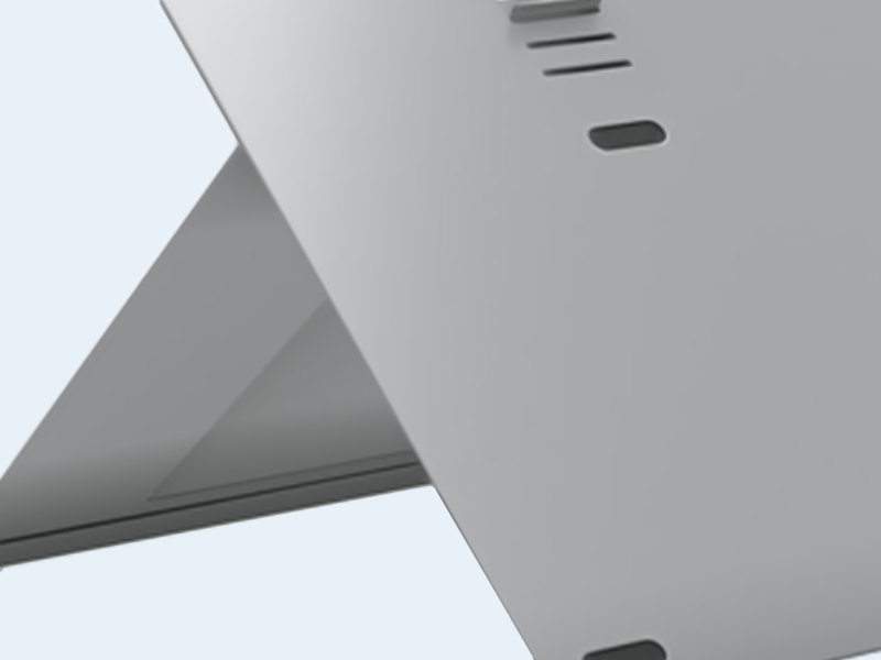 close up of the surface of the Standivarius Aero evo laptop stand