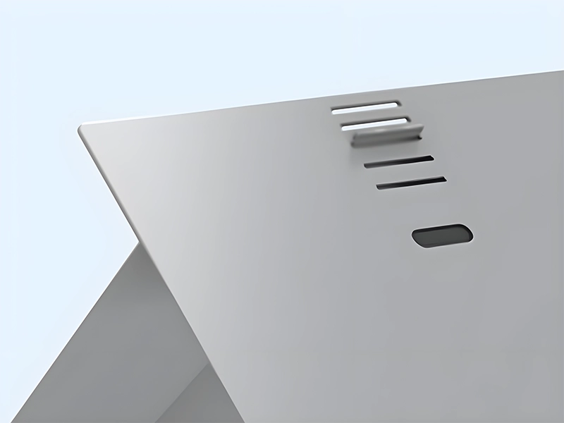 rear view of the Standivarius Aero evo laptop stand's height adjustment