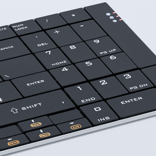 close up of the Standivarius Solo #pad keyboard's number pad