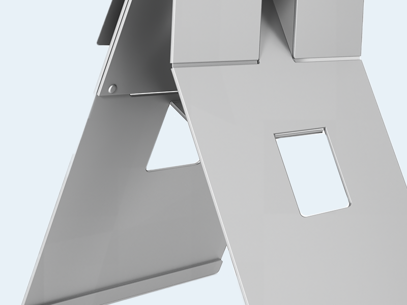 close-up of the bottom part of the Standivarius X-stand monitor stand's rear