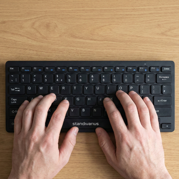 Standivarius Piano II BT Bluetooth compact keyboard with laptop-style low-profile typing feel