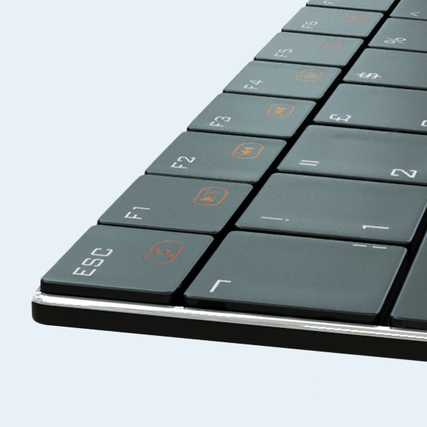 Solo X wireless keyboard with compact key layout.