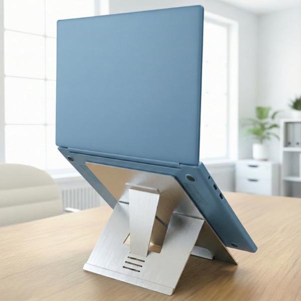 Close-up of the rear aluminium structure and Hylite hinges of the Oryx Evo D stand.