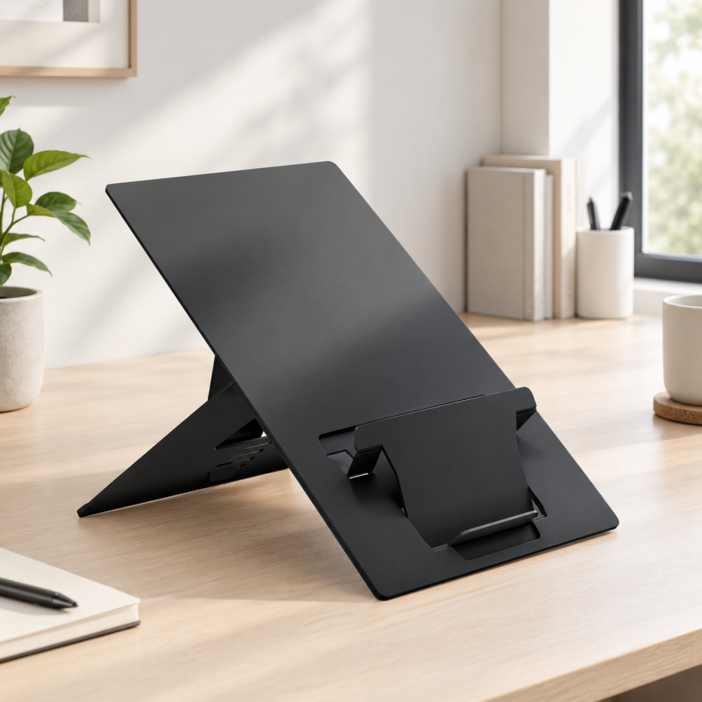 Oryx evo D Black limited-edition laptop stand highlighting its distinctive black design